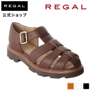 リーガル 公式 REGAL F21Q 厚底グルカサンダル ブラウン サンダル レディース