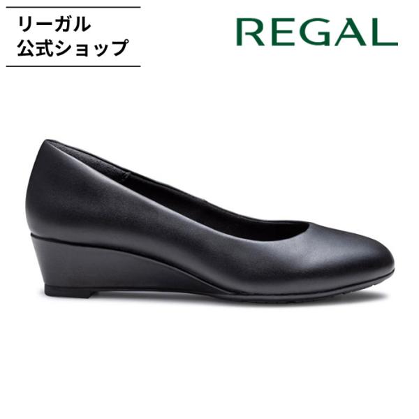 リーガル 公式 Regal Walker F66R ウエッジパンプス ブラック パンプス レディース...