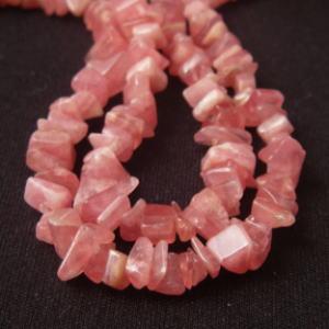 ロードクロサイト(インカローズ)・サザレ・10cm分【天然石ビーズ】