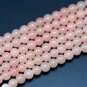 ピンクカルサイト・丸（ラウンド）4mm・1個　天然石ビーズ