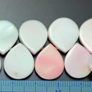 シェルビーズ・ペアドロップ15mm・ピンク・1個の詳細画像1