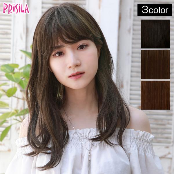 ウィッグ ミディアム フルウィッグ ガーリッシュストレートミディ オールウィッグ プリシラ A-70...