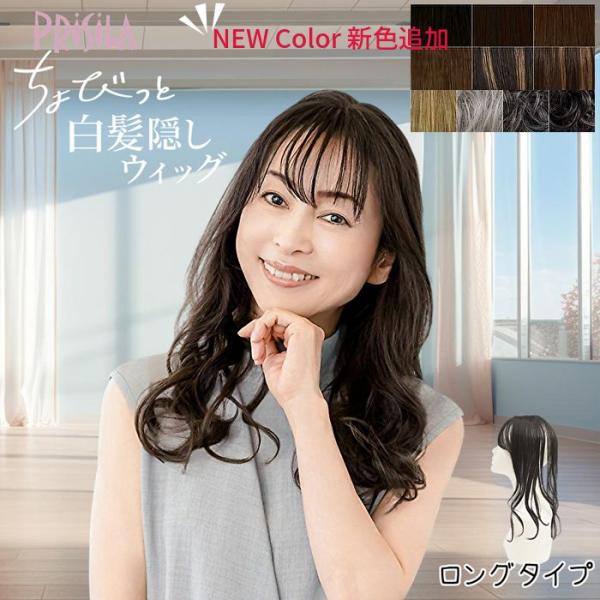 【新型入荷】部分ウィッグ ロング ちょびっと白髪隠し ST-012 プリシラ 自然 軽量 薄毛 カバ...