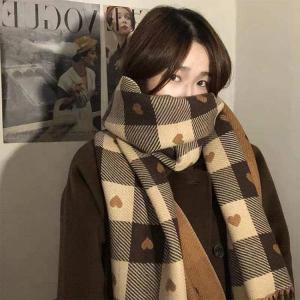 ハート柄 あったか ストール レディース 厚手...の詳細画像1