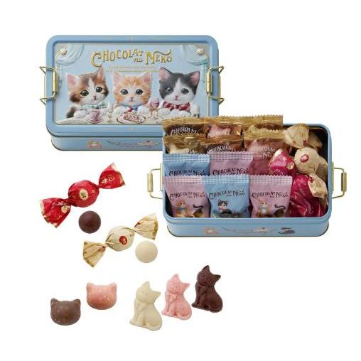 モロゾフ　ショコラな猫  缶 17個入 バレンタイン 2026  バレンタインデー チョコ ねこ ネ...