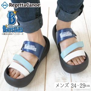 リゲッタ カヌー サンダル メンズ 横浜 DeNA ベイスターズ コラボ 3本ベルト プロ野球 応援 グッズ BAYSTARS sandal｜regettacanoe-gj