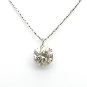 6本爪  プラチナダイヤモンドネックレス Pt900 ダイヤモンド1.002ct カラーL クラリティI1 カットFair 日米宝石鑑定ソーティングメモ付｜reggina