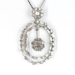 ダイヤモンド1.25ct ホワイトゴールドネックレス K18WG｜reggina