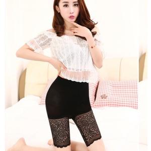レギンス 工房]ペチパンツ ペチコートパンツ インナー ブラック レース ぴったり スリム ダイエット 透け防止 ドレス/春 雨/冷感 父の日