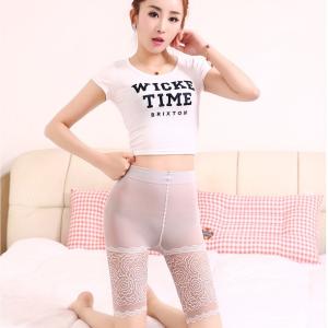 レギンス 工房]ペチパンツ ペチパン ペチコートパンツ インナー グレー レース ぴったり スリム ダイエット 透け防止 ドレス/秋 大雨/冷感 紫外線カット