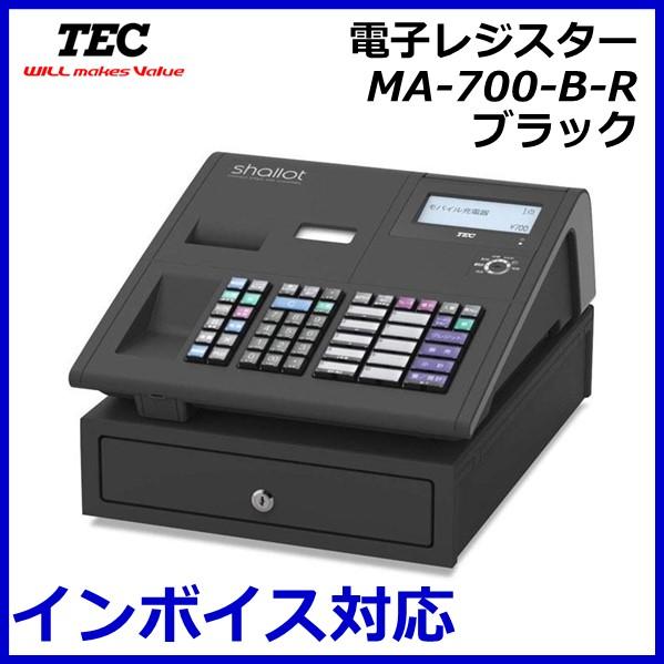 東芝テック レジ レジスター MA-700-B-R ブラック インボイス対応　●店名ロゴ・部門設定 ...