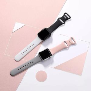 アップルウォッチ バンド シリコン ベルト apple watch 40mm 44mm 41mm 45mm くすみ シンプル スポーツ フィットネスの商品画像