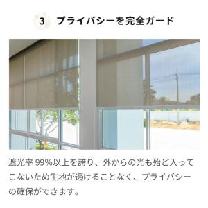 ロールスクリーン ロールカーテン 遮光 突っ張...の詳細画像5