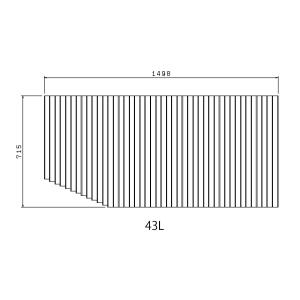 お風呂のふた トクラス (旧ヤマハ)新43L【新品番】B10010691 ヤマハシステムバス用 風呂ふた 巻きふた 【寸法】W1498mm×D715mm（旧品番: B10004335）｜rehomestore