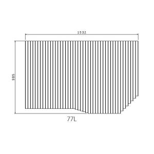 お風呂のふた トクラス (旧ヤマハ)新77L【新品番】FFMAHW2X1 ヤマハシステムバス用 風呂ふた 巻きふた 【寸法】W1532mm×D985mm（旧品番: GFFMAHW2XX）｜rehomestore