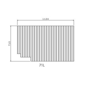 お風呂のふた トクラス (旧ヤマハ)新71L【新品番】FFMBAW1A1 ヤマハシステムバス用 風呂ふた 巻きふた 【寸法】W1124mm×D710mm（旧品番: GFFMBAW2AX）｜rehomestore