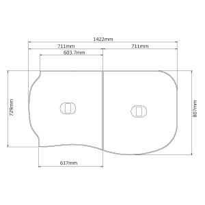 【YFK-1687CL-D】LIXIL INAX 風呂フタ 3枚組 Lタイプ INAX（イナックス） 【YFK-1687CL-D】LIXIL INAX 風呂フタ 組フタ 3枚