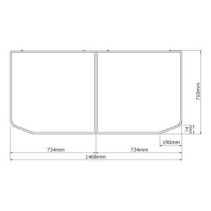 LIXIL（リクシル） 風呂ふた 組ふた 浴槽サイズ 80×140cm用(実寸サイズ