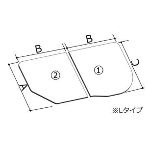 INAX（イナックス） 【YFK-1687CL-D】LIXIL INAX 風呂フタ 組フタ 3枚