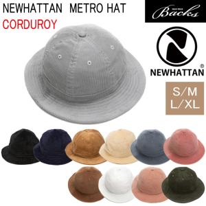 メトロハット コーデュロイ 帽子 NEWHATTAN ニューハッタン ハット メトロ バケットハット メンズ レディース S/M L/XL｜BACKS