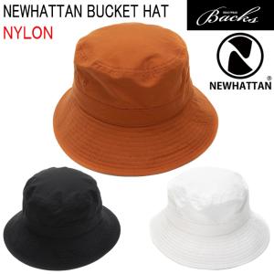 ナイロンバケットハット 帽子 NEWHATTAN ニューハッタン バケット ハット バケハ メンズ レディース S/M L/XL nh1575｜BACKS