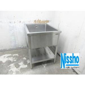 業務用シンク　1槽台付シンク　マルゼン 中古】 A05636 1槽シンク 蛇口付き マルゼン W600xD600xH800(+