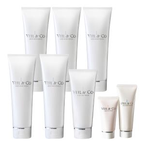 【VEIL&amp;Co】ベールアンドコー マイルドソルトウォッシュ 1本 + マイルドボディスクラブ 5本 + トラベルセット (夏の福袋)
