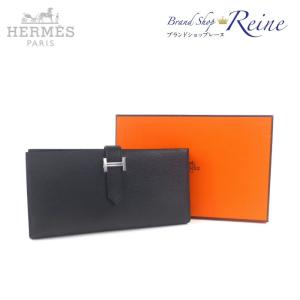エルメス Hermes ベアン 財布 ヴォーエプソン スフレ ヴォーエプソン ブラック 二つ折り D刻 二つ折り 長財布 新品 19 Brandshop Reine