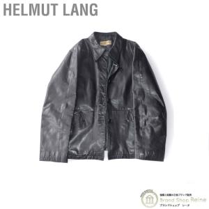 Helmut Lang◇2つ折り財布/レザー/ブラッK/無地/メンズ : セカンド