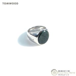 トムウッド （TOM WOOD） Oval Ring オーバルリング グリーンマーブル シルバー 925 指輪 #52 12号 R74HUGMB01S925（新品）｜reine-web