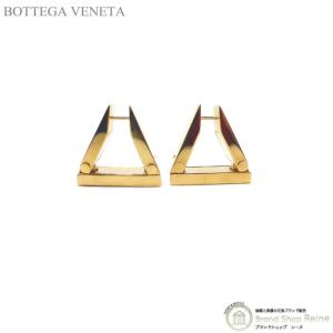 ♡BOTTEGA VENETA ボッテガヴェネタ　トライアングルフープピアス イエローゴールドツイスト トライアングル フープピアス