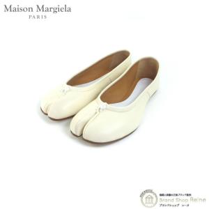 メゾン マルジェラ （Maison Margiela） Tabi タビ 足袋 バレリーナ シューズ ナッパレザー S58WZ0042 アイボリー #37.5（新品）｜reine-web