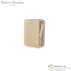 Maison Margiela◇3つ折り財布/レザー/ベージュ/無地/メンズ/S56UI0150