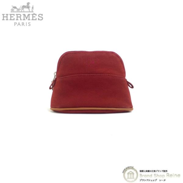 エルメス （HERMES） ボリードポーチ ミニミニ アクセサリーポーチ コットン キャンバス ルー...