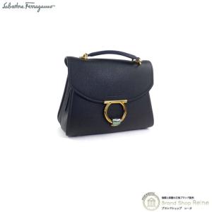 サルヴァトーレフェラガモ （Salvatore Ferragamo） マーゴット 2way ハンド ショルダー バッグ 21H493 ブラック（新品）｜reine-web