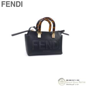 フェンディ （FENDI） バイザウェイ ミニ ROMAロゴ ボストンバッグ べっ甲 2way ハンド ショルダー バッグ 8BS067 NERO（新品）｜reine-web