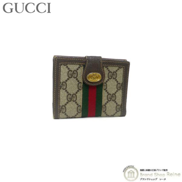 グッチ （GUCCI） オフィディア GG シェリーライン コンパクト ウォレット 二つ折り 財布 ...