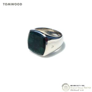 トムウッド （TOM WOOD） Cushion Ring クッション リング GREEN MARBLE シルバー 925 指輪 #52 12号 R74HQGMB01S925（新品）｜reine-web