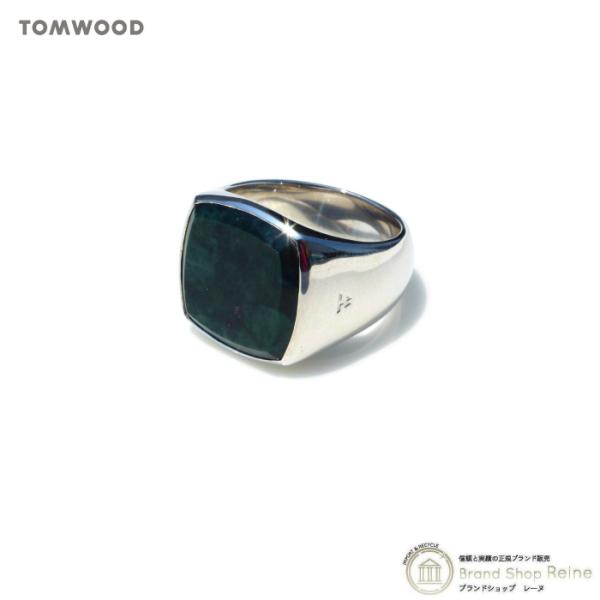 トムウッド （TOM WOOD） Cushion Ring クッション リング GREEN MARB...