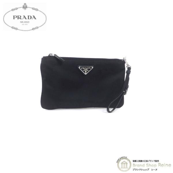 プラダ （PRADA） ナイロン テスート ポーチ 1NH545 ブラック（新品同様）中古