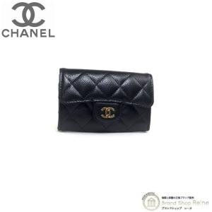 シャネル （CHANEL） キャビアスキン マトラッセ カードケース 名刺入れ AP0214 ブラック（新品）｜reine-web