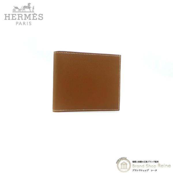 エルメス （HERMES）  MC2 ヴォーグレネ □D刻 ゴールド 二つ折り 財布 メンズ H04...