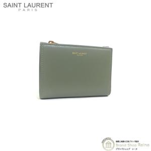 サンローラン （SAINT LAURENT） パリ コンパクト ウォレット 二つ折り 財布 668322 カーキ（新品）｜reine-web