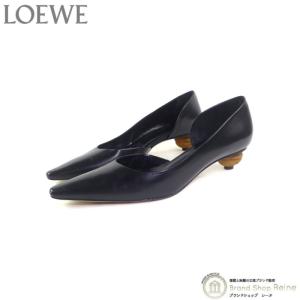 ロエベ （LOEWE） クルミヒール パンプス シューズ 靴 #39 ブラック（新品同様）中古｜reine-web