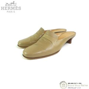 HERMES（エルメス） カリャ ブラック黒 レザー シルバー金具 サンダル