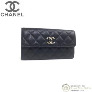 シャネル （CHANEL） キャビアスキン マトラッセ ロング フラップ ウォレット 二つ折り 長財布 AP3133 ブラック（新品）｜reine-web