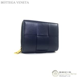 ボッテガ ヴェネタ （BOTTEGA VENETA） マキシイントレ カセット 二つ折り ファスナーウォレット 財布 701458 スペース（新品）｜reine-web