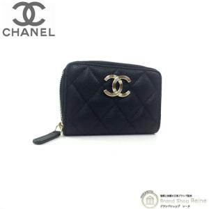 シャネル （CHANEL） キャビアスキン マトラッセ ジップ コインパース カードケース 小銭入れ ブラック（新品）｜reine-web