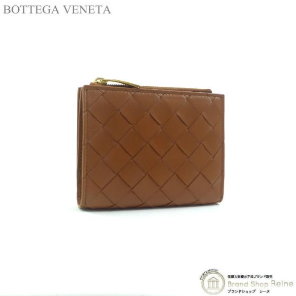 ボッテガ ヴェネタ （BOTTEGA VENETA） イントレチャート スモール 二つ折り ファスナ...