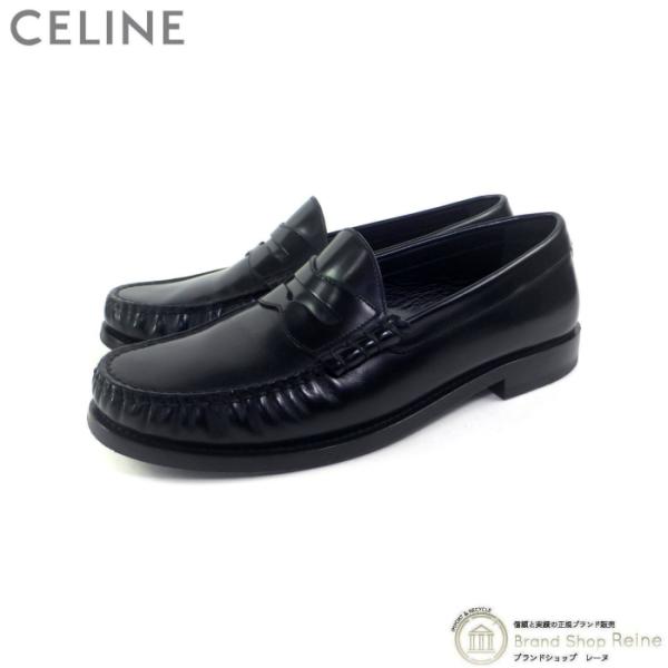 セリーヌ （CELINE） ルコ ポリッシュド コイン ローファー 靴 #37 32763 ブラック...